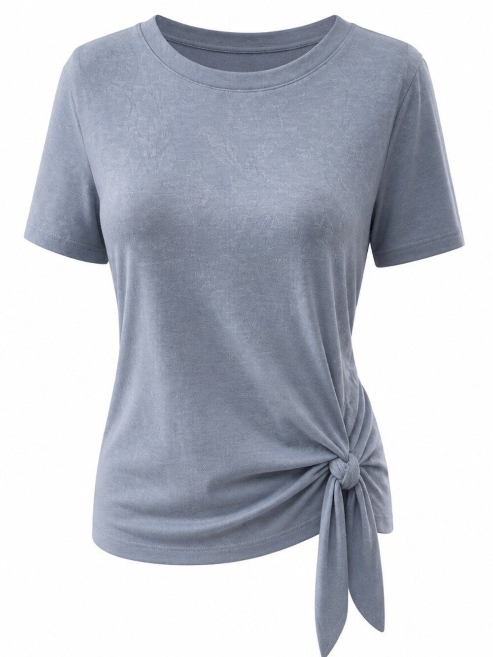 Simply Vera Light Blue T-shirt Floral design Short Sleeve Womens Size XXL